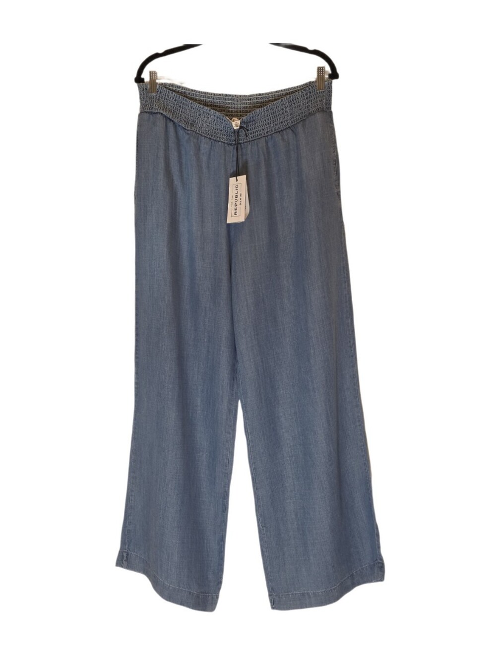 For The Republic Denim Chambray Wide Leg Pants NWT, SZ LG